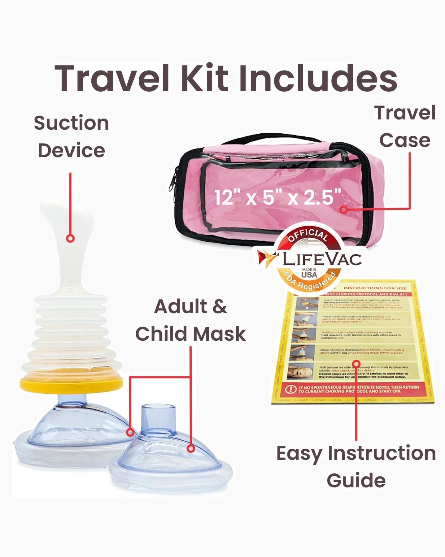LifeVac Pink Travel Kit - Image 2